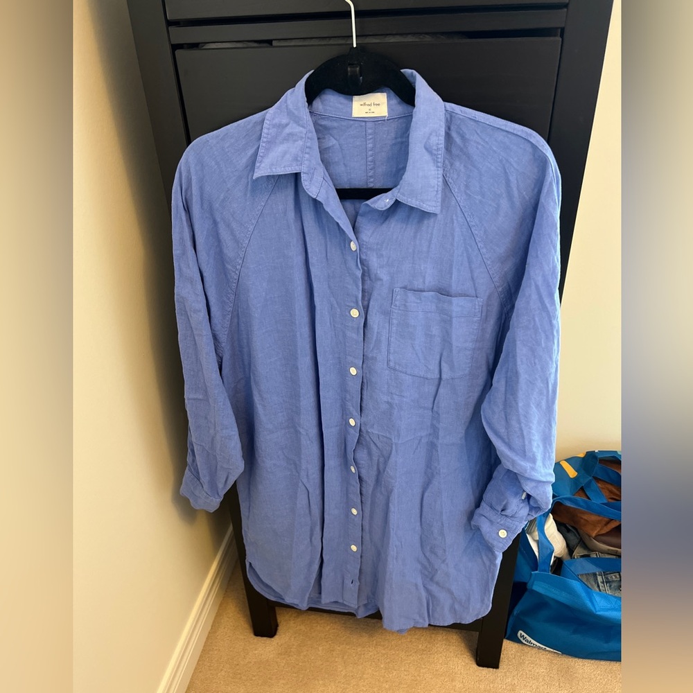 Wilfred Casual Blue Button Down Dress